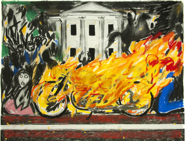 Erik Olson
Washington, D.C. (Night), 2020
Oil pastel on copper plate etching
BFK Rives&amp;nbsp;cotton satin paper, 300 gsm
12.8 x 16.7 in (32.5 x 42.5 cm) Image Size
16.9 x 20.9 in (43 x 53 cm) Paper Size