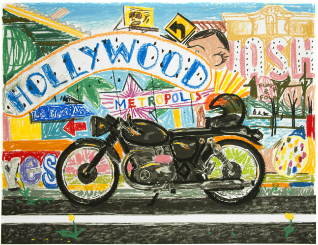 Erik Olson
Los Angeles, 2020
Oil pastel on copper plate etching
BFK Rives&amp;nbsp;cotton satin paper, 300 gsm
12.8 x 16.7 in (32.5 x 42.5 cm) Image size
16.9 x 20.9 in (43 x 53 cm) Paper size