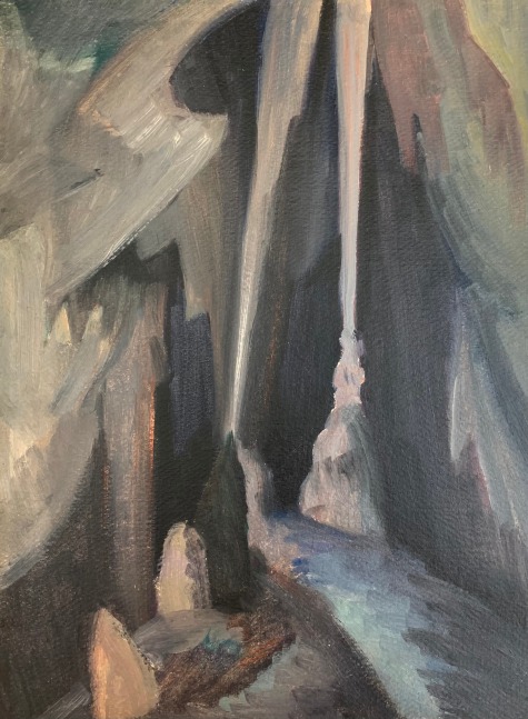 Carlsbad &amp;ndash; Grey, oil on board, 16 x 12 inches, NP66-562