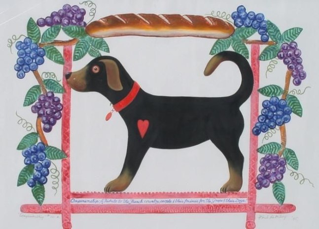 Companionship, ed.&amp;nbsp;no.&amp;nbsp;10-B, d. 1995, embossed painting, 30 x 40 inches, OC143-1