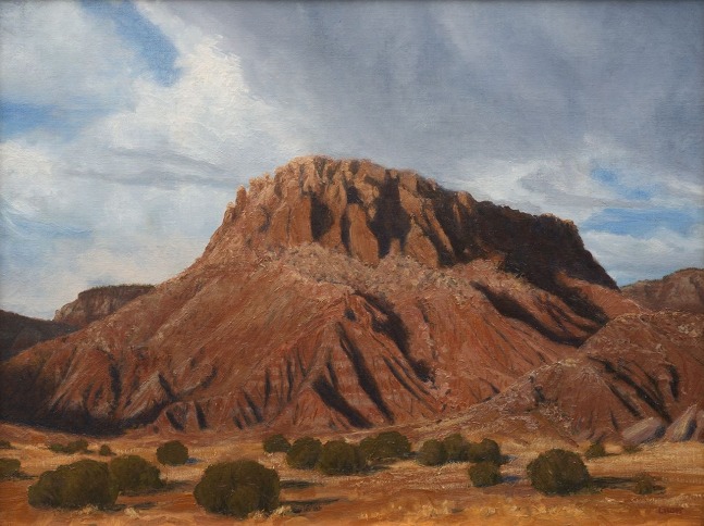 Angle of Repose, Ghost Ranch,&amp;nbsp;d.&amp;nbsp;2018, oil on linen affixed to birch panel,&amp;nbsp;18 x 24 inches,&amp;nbsp;OC7-110