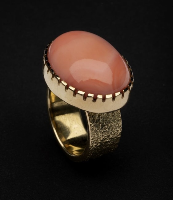Ring, d. 2019,&amp;nbsp;oval pink coral, size&amp;nbsp;9-1/2,&amp;nbsp;OC311-89