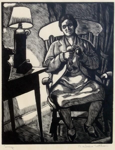 Lucy, wood engraving, 8 x 6 1/2 inches, OC116-4