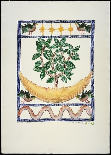 Der Mond, ed. no.&amp;nbsp;5-A, d. 1988, embossed painting, 40 x 30 inches