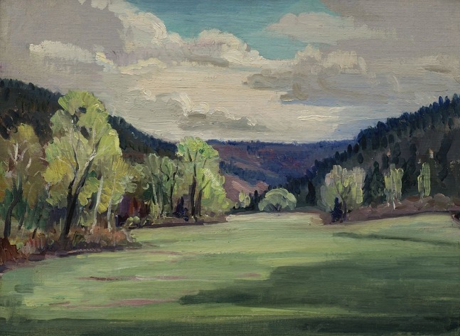 On the Little Poneal, oil on board, 11-1/2 x 15-3/8 inches, NP66-532