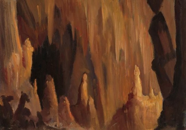Carlsbad &amp;ndash; Gold, oil on board, 10-3/4 x 15-3/8 inches, NP66-567