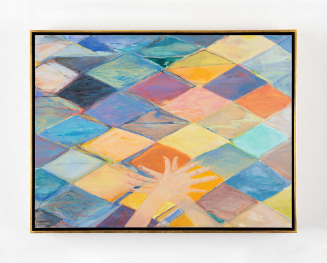 &amp;nbsp;

Isabel Nolan&amp;nbsp;
View (back turned)
2020
waterbased oil on canvas, hand-gilded 24 carat gold and painted clay frame
60 x 80 cm&amp;nbsp; / 23.6 x 31.5 in&amp;nbsp; &amp;nbsp;
62.5 x 82.5 x 4.9 cm / 24.6 x 32.5 x 1.9 in framed
IN45020