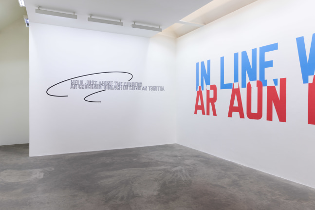 HELD JUST ABOVE THE CURRENT
2016
language + the materials referred to
dimensions variable