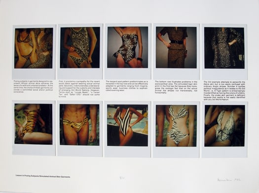Lessons in Posing Subjects, Simulated Animal Skin Garments, 1982