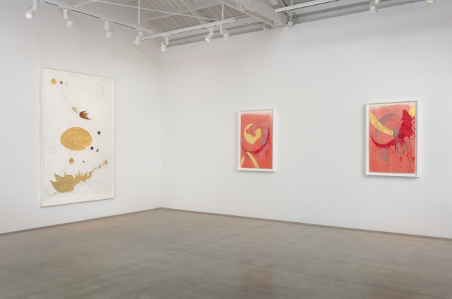 Installation view of Jorinde Voigt: Works on Paper​​​​​​​, 2025