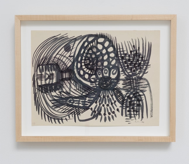 A Lee Mullican ink work on paper