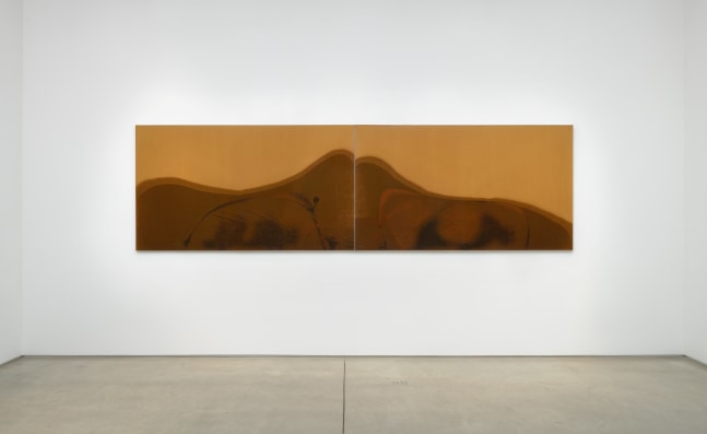 Installation view of Reflecting Forms (from the series Pouring Formations), 1977
