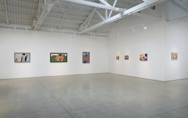 An installation image of Joey Terrill's show 'Still Here' featuring portraits and still-life works.