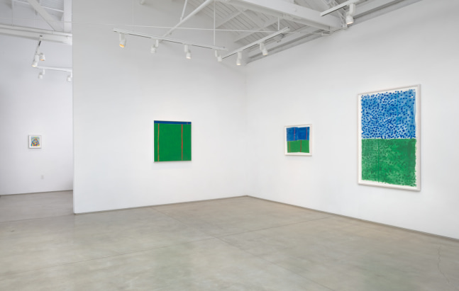 Installation view of Gerald Jackson, The Remedy of Color: Blue and Green​​​​​​​, 2022