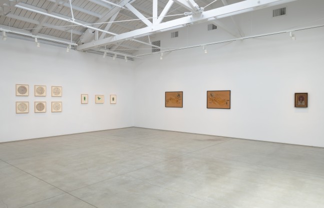 Installation view of Cameron's solo exhibition The Lion Path: Art, Astrology and Magic, 2023