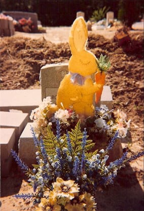 Grave with Styrofoam Rabbit, Hale County, Alabama, 1977