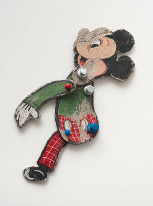 Untitled (Mickey with Red Plaid Paints), 2011