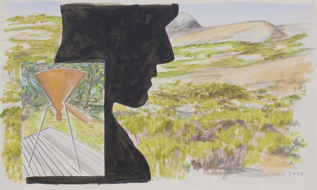 William Leavitt, Copper still, silhouette, 2020