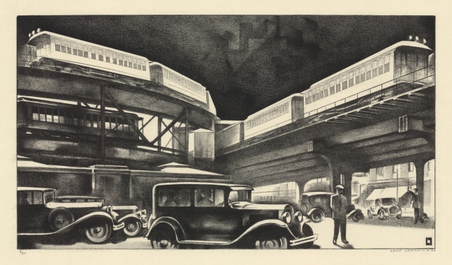 Louis Lozowick (1892-1973)
Traffic, 1930
Lithograph
9 1/8 x 16 1/8 inches