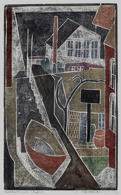 Provincetown Studios, 1933
White-line color woodcut
8 3/4 x 5 3/4 inches
