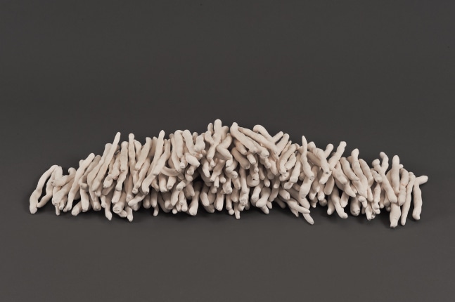 Joel Shapiro (b. 1941)
Untitled, 1972
Porcelain
202 units, approximately 1&amp;frasl;2 inch diameter x 5 inches, each