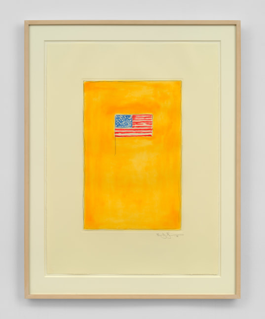 Jasper Johns
Flag on Orange, 1998&amp;nbsp;
Etching and aquatint&amp;nbsp;
17 1/2 x 11 3/4 inches, image&amp;nbsp;
27 x 19 3/4 inches, sheet&amp;nbsp;
Edition of 27&amp;nbsp;