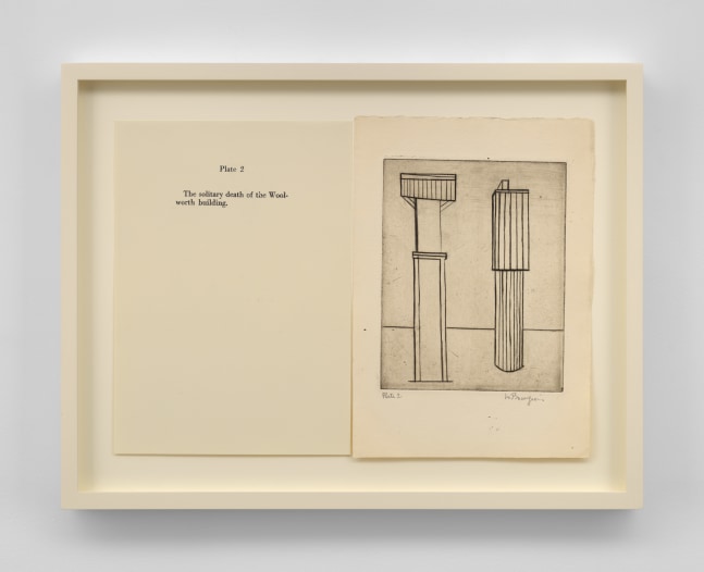 Louise Bourgeois,&amp;nbsp;Plate 2&amp;nbsp;from the illustrated book&amp;nbsp;He Disappeared into Complete Silence,&amp;nbsp;1947.&amp;nbsp;Engraving on smooth wove paper,&amp;nbsp;10 x 14 inches, spread. &amp;copy; The Easton Foundation / VAGA at Artists Rights Society (ARS), NY.