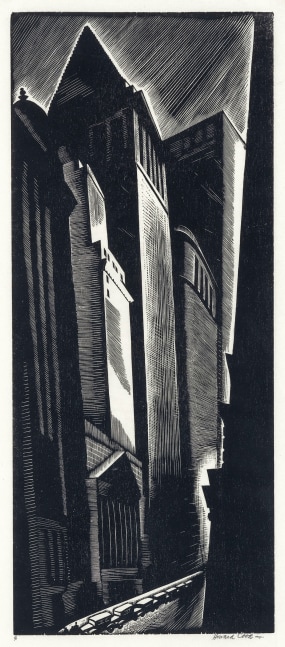 Howard Norton Cook (1901-1980)
Canyons, New York, 1928
Woodcut
12 x 5 inches, image