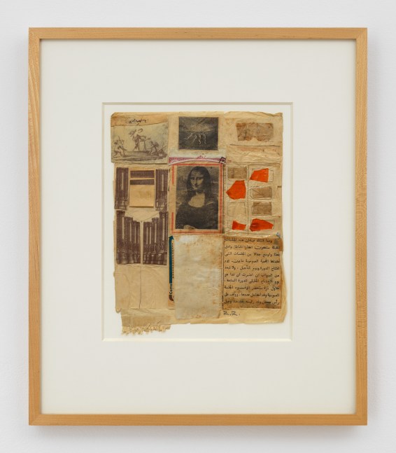 Robert Rauschenberg
Untitled [Mona Lisa], c. 1952
Collage: engravings, printed paper, fabric, paper,
pencil, foil paper, and glue on paper
9 1/2 x 7 1/2 inches
Private collection