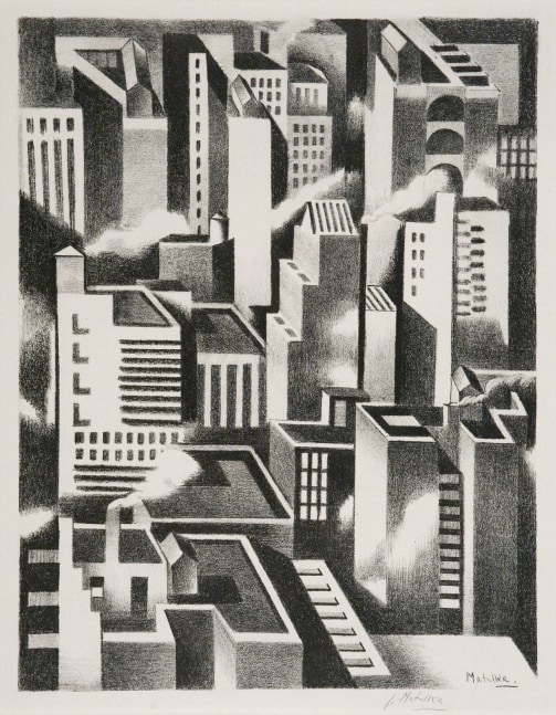 Jan Matulka (1890-1972)
Arrangement - New York, c. 1925
Lithograph
16 1/4 x 12 5/8 inches, image

&amp;nbsp;