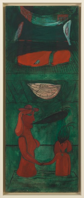 Figures from a Cotton Mill District, 1946-1947

Oil on linen

36 x 14 inches

&amp;copy; The Easton Foundation / VAGA at Artists Rights Society (ARS), NY.