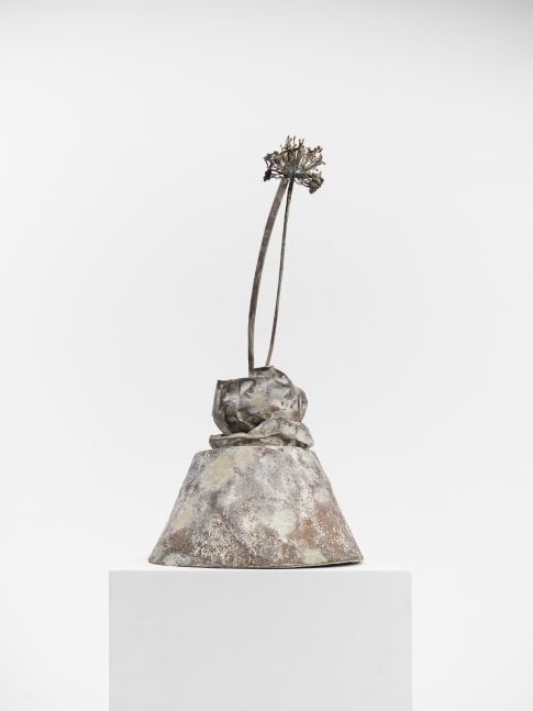 Cy Twombly

Untitled, Rome, 1997

Bronze

27 1/2 x 14 1/8 x 14 1/8 inches

Edition of 3

Each edition with flower cast of different dimensions

Del Roscio Cat. Rais. of Sculpture vol. 1, no. 132