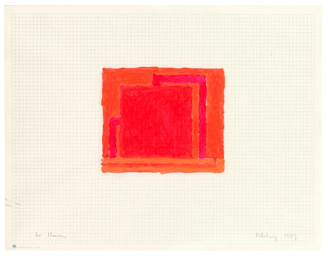 Peter Halley
Untitled (four works), 1989
Gouache and graphite on graph paper in four parts
17 1/8 x 22 1/8 inches each