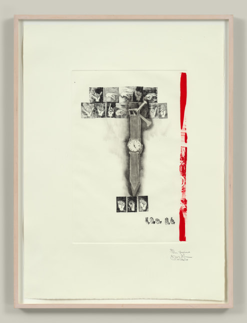 Jasper Johns&amp;nbsp;
Untitled, 2008&amp;nbsp;
Monotype printed on wove paper&amp;nbsp;
19 3/8 x 13 inches, image&amp;nbsp;
31 3/4 x 22 5/8 inches, sheet&amp;nbsp;

M92&amp;nbsp;