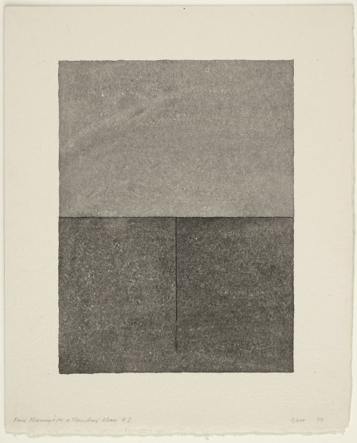 Christopher Wilmarth (1943-1987)
Nine Clearings for a Standing Man #2, 1973
Pencil and watercolor on paper
13 1/2 x 11 inches