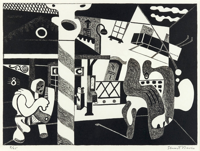 Stuart Davis (1892-1964)
Two Figures and El (Sixth Avenue El No. 2), 1931
Lithograph
11 x 15 inches, image

&amp;nbsp;