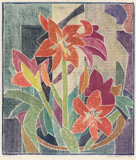 Blanche Lazzell&amp;nbsp;
Amarylis, 1930
White-line color woodcut
14 x 12 1/16 inches