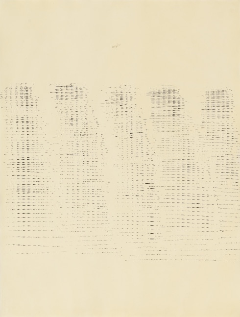 Heinz Mack
Zeichnung mit kleinen Frequenzen, 1958
Ink on paper
25 1/2 x 19 5/8 inches