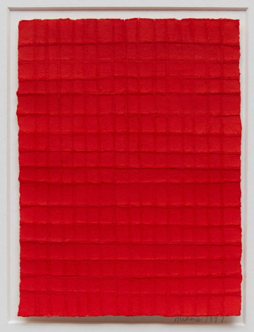 Eleanore Mikus
Untitled, 1997
Ink and acrylic on handfolded paper
6 x 4 1/2 inches