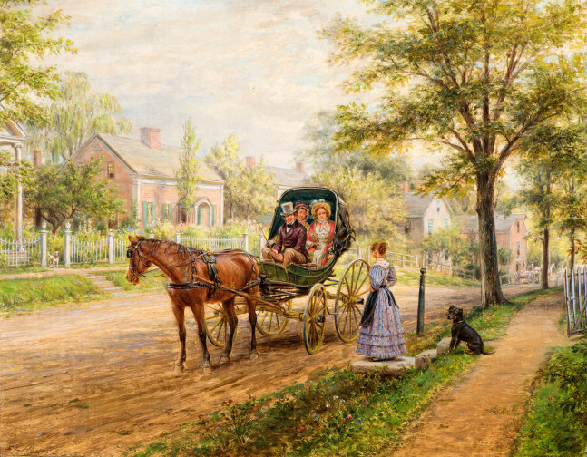 Edward Lamson Henry (1841–1919),  A Sunday Visit, 1906. Oil on canvas, 12 x 16 in.