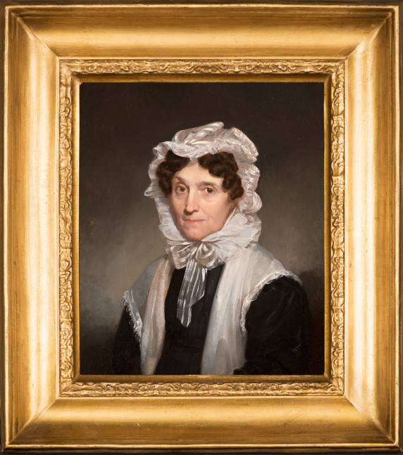 Samuel F. B. Morse (1791–1872), Mrs. Mary Fuller, 1829, oil on board, 11 x 9 in., inscribed on verso: Ӕtat. 57. / Septr.  1829 / S. F. B. Morse (framed)