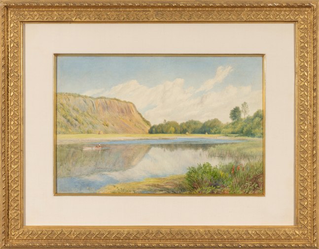 John Henry Hill (1839–1922). Marsh Landscape, 1865. Watercolor on paper, 10 1/4 x 15 1/4 in. Signed and dated lower left: J. Henry Hill 1865 (framed)