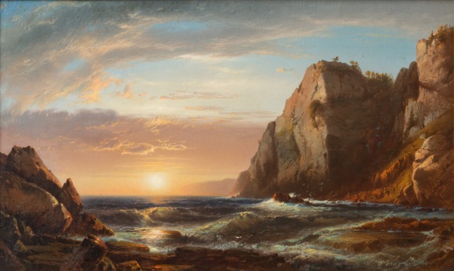 William Hart (1823–1894). Sunset at Grand Manan, 1861. Oil on canvas, 12 x 20 in. Signed and dated lower right: W. Hart 61