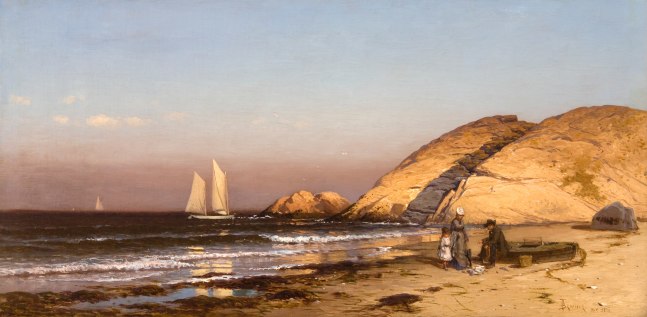 Alfred Thompson Bricher (1837–1908)  Well Rock, Scituate, Massachusetts, 1878 Oil on canvas, 18 x 36 in. (detail)