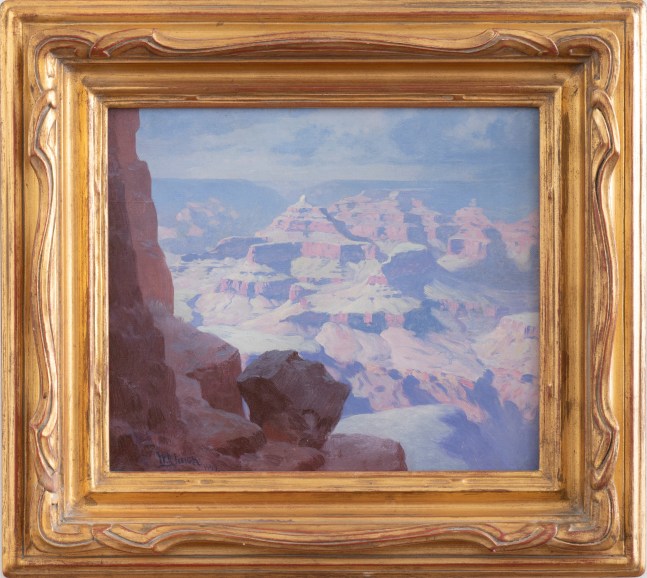 William R. Leigh (1866–1955). The Grand Canyon, 1909. Oil on canvas, 12 x 14 1/4 in. Signed and dated lower left: William R. Leigh / 1909 (framed)