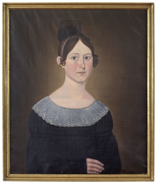 John Brewster, Jr. (1766–1854). Louella Juliette Brewster, age 13, 1821. Oil on canvas, 26 x 21 in. (framed)