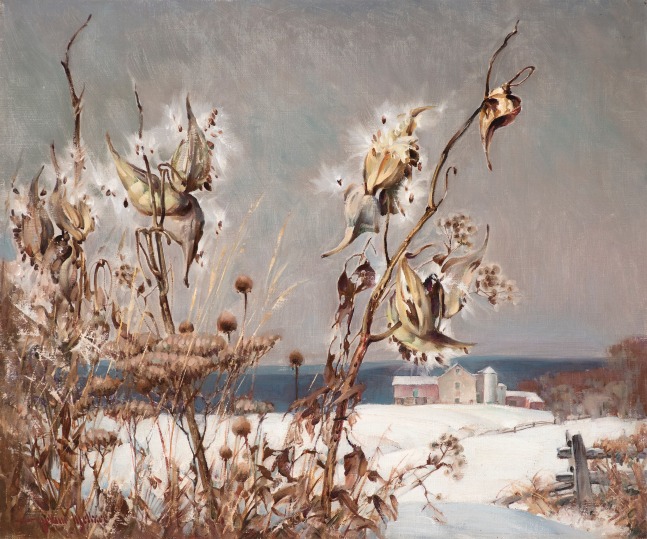 Arthur Meltzer (1893–1989), Milkweed in Winter, c. 1930, oil on canvas, 20 x 24 in., signed lower left: Arthur Meltzer