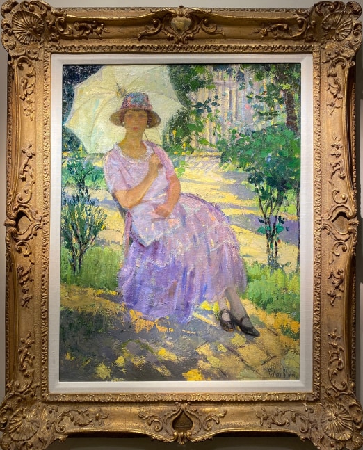 Pauline Palmer (18671938). Woman with Parasol. Oil on canvas, 29 3/4 x 23 3/4 in. Signed lower right: Pauline Palmer (framed)