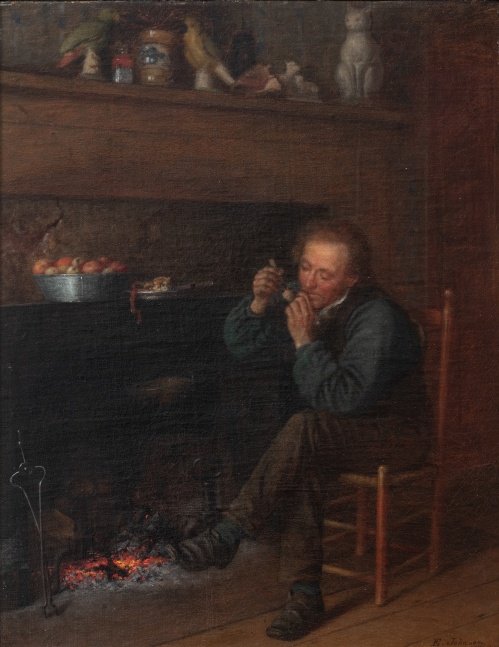 Eastman Johnson (1824–1906). Study from Life: Down East, 1860. Oil on canvas, 17 7/8 x 14 in. Signed and dated lower right.