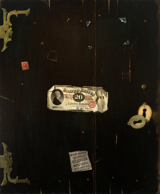 John Frederick Peto (1854–1907), Twenty Dollar Bill, 1889, il on canvas, 24 x 20 in., signed and dated lower right: John F. Peto / 5.89